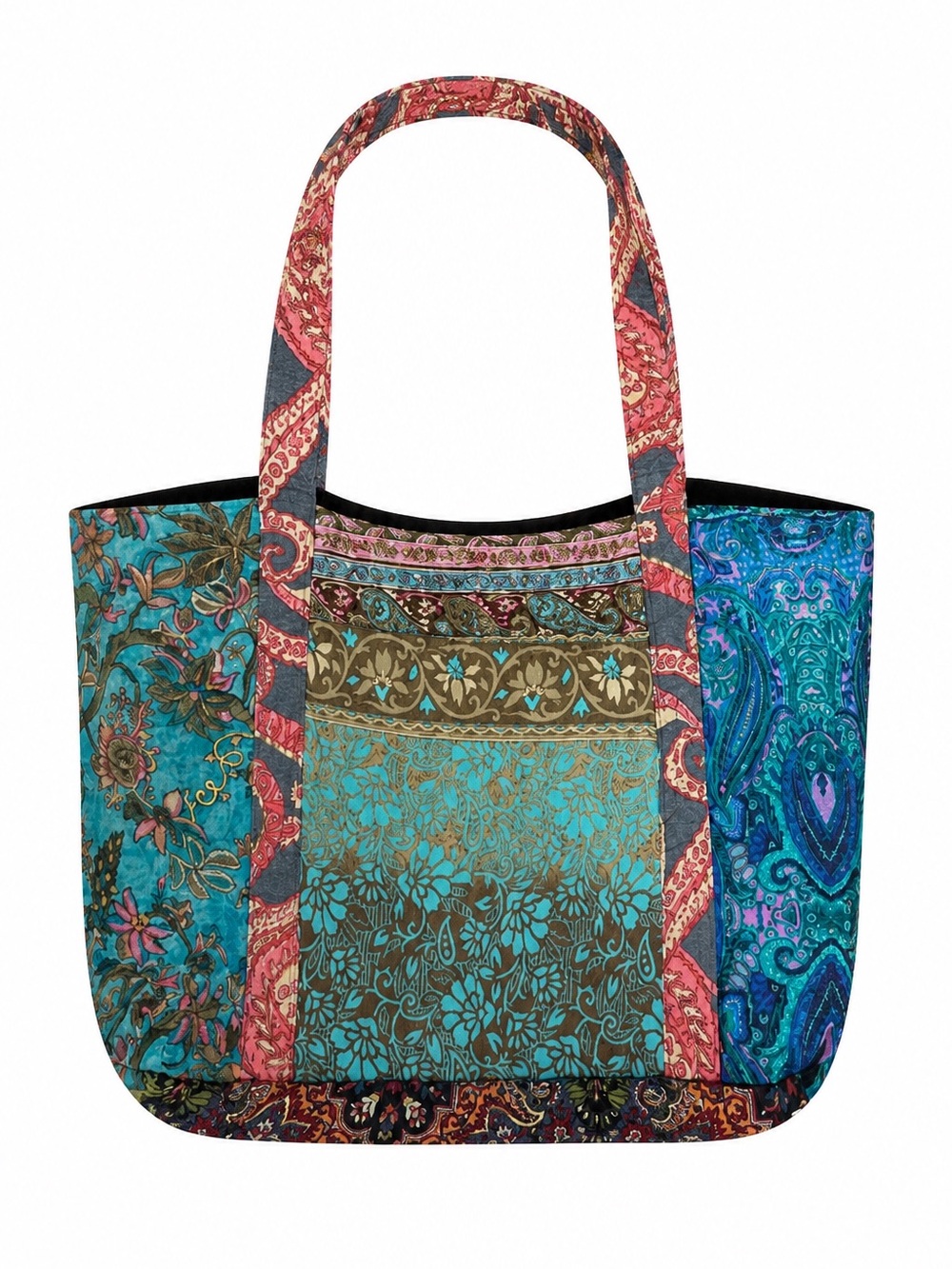 Karma Highway Patchwork Floral Paisley Tote
